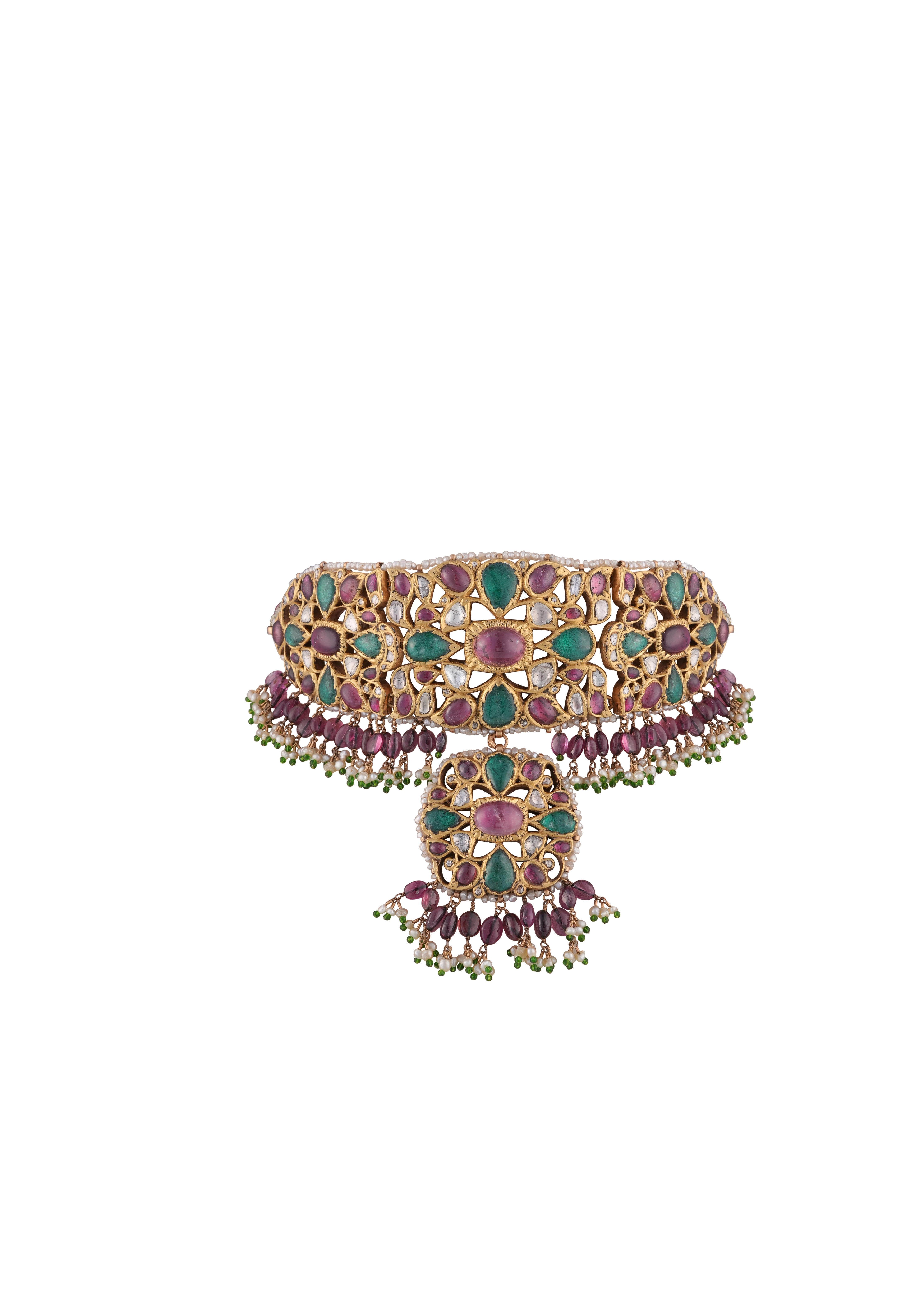 The Royal Empress Choker: Spinel & Basra Pearl Heritage.